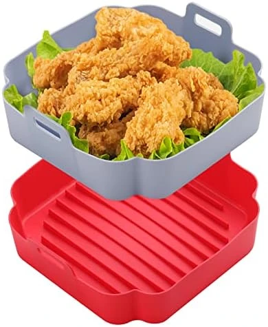 Eidsefe Air Fryer Silicone Liners, 2PCS 7.5" Food Grade Reusable Air Fryer Liner, Easy Cleaning Fits 3-5QT Airfryer Accessories - Image 7
