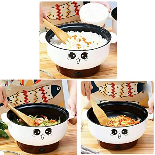 2.8L With Lid (No Steamer) Multifunction Electric Cooker Skillet Pot Wok Electric Hot Pot For Noodles Cook Rice Fried Stew Soup Steamed Fish Boiled Egg Non-stick - Image 4