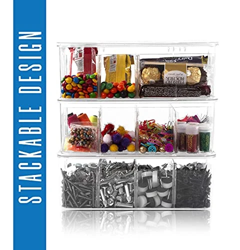 Utopia Home (3 Pack) Tea Bag Organizer - Stackable Tea Bag Storage Organizer With Clear Top Lid- Tea Bag Holder For Counter Tops, Kitchen Cabinets, Pantry, Sweeteners (Clear) - Image 5