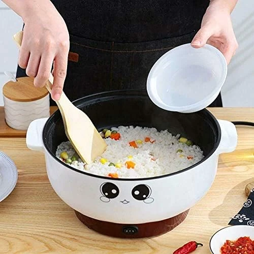 2.8L With Lid (No Steamer) Multifunction Electric Cooker Skillet Pot Wok Electric Hot Pot For Noodles Cook Rice Fried Stew Soup Steamed Fish Boiled Egg Non-stick - Image 5