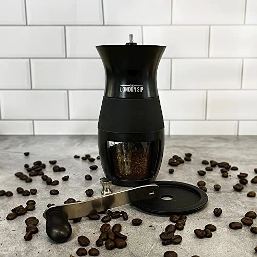 Manual Coffee Grinder, Large Capacity Ceramic Burr Grinder With Adjustable Grind Size, Black - Image 3
