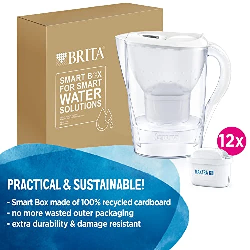 Brita Jahrespaket Cool Weiß Marella Water Filter Jug Annual Pack Maxtra (Pack Of 12), White - Image 2