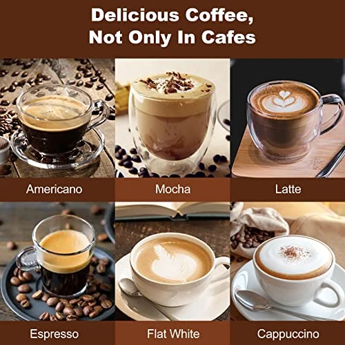 Espresso Machine, Espresso And Cappuccino Latte Maker 20 Bar Pump Coffee Machine Compatible With ESE POD Capsules Filter&Milk Frother Steam Wand, For Home Barista, 950W, 1.5L Water Tank - Image 4