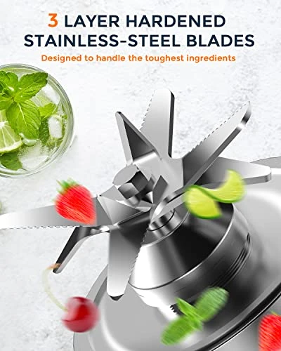 Syvio Blenders For Kitchen, Smoothie Blender 1450W With 4 Presets And 68 Oz Tritan Container, Blender For Shakes And Smoothies, Crushing Ice, Frozen Fruits - Image 4