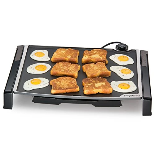 Presto 07073 Electric Tilt-N-fold Griddle, 19", Black & 06852 16-Inch Electric Skillet With Glass Cover - Image 2