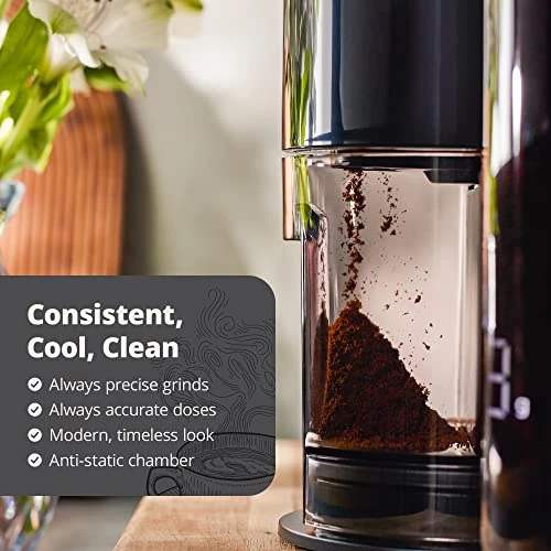 Burr Coffee Grinder - A Precise Coffee Bean Grinder For Everything From Espresso To Cold Brew | Built In Coffee Scale For A More Consistent Grind (Onyx Black) | Designed In St. Louis - Image 5