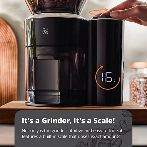 Burr Coffee Grinder - A Precise Coffee Bean Grinder For Everything From Espresso To Cold Brew | Built In Coffee Scale For A More Consistent Grind (Onyx Black) | Designed In St. Louis - Image 4