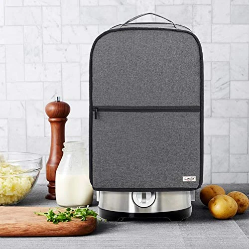 Uxja Food Processor Cover For Cuisinart And Hamilton Beach 10-14 Cup Processor, Food Processor Dust Cover With Accessories Pockets, Gray - Image 6