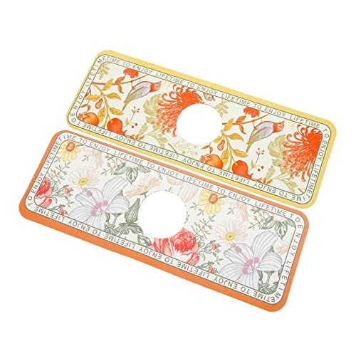 Zerodeko 8 Pcs Absorbent Pad Sink Draining Mat Microfiber Dish Mat Drainage Mat Sink Water Catcher Mat Non- Faucet Drip Catcher Faucet Absorbent Mats Diatom Mud Washable Splash Pad - Image 4