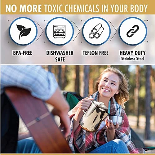 Percolator Coffee Maker Pot - 9 Cups | Durable Stainless Steel Material | Brew Coffee On Fire, Grill Or Stovetop | No Electricity, No Bad Plastic Taste | Ideal For Home, Camping & Travel - Image 2