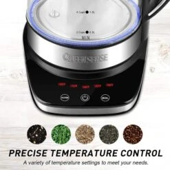 GENERIC QUEENSENSE 1.7L Blue LED Light Electric Hot Water Glass Kettles