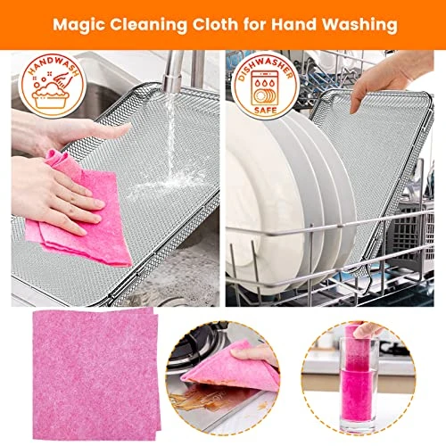 Replacement Air Fry Basket For Ninja Foodi DT251 Air Fryer Oven,Stainless Steel Air Fryer Basket Accessories For Ninja Foodi DT201,DT200 For Ninja Foodi 10-in-1 Smart XL Air Fry Oven - Image 4