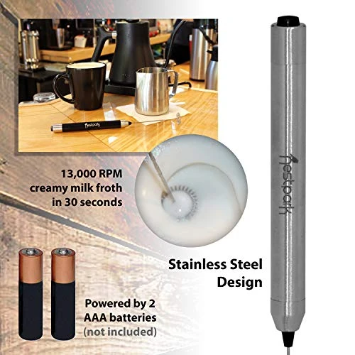 Portable Drink Mixer And Milk Frother Wand - Small Hand-Held Mini Mixer Electric Stick Blender - Bulletproof Keto Coffee Blender Rapid Emulsifier - Cordless And Battery Operated - Image 4