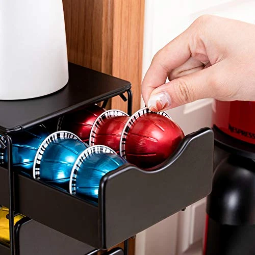 Flagship For Nespresso Pod Holder Drawer Large Mullti Tier Coffee Pod Holder Vertuo (4 Tier (80Pods)) - Image 4