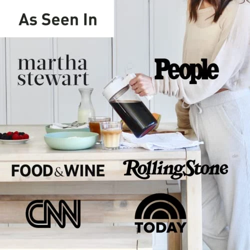 Patented Deluxe Cold Brew Coffee Maker, 1 Quart, Black - Image 6