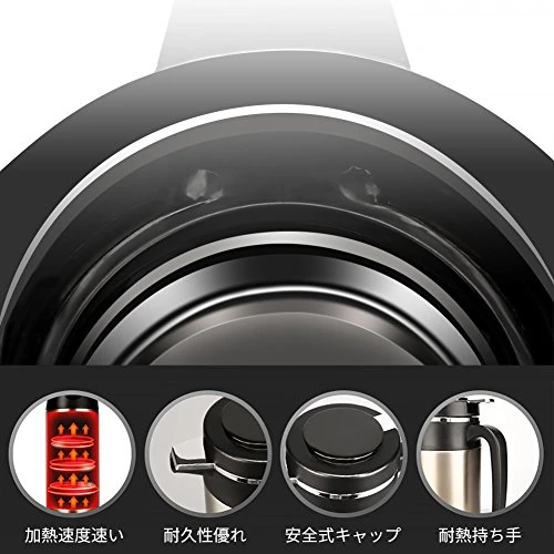 In-car Heating Cup, Car Electric Kettle, 800ml 12V Portable Stainless Steel Electric Heating Cup Car Boiling Water Cup For Camping Water Tea Coffee Milk - Image 5