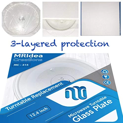 12.4β Microwave Oven Turntable Replacement Glass Plate | 31.5 Cm Microwave Glass Plate Replacement Part | 12.4 Inch Round Rotating Ring Dish Tray | 315 Mm Circular Glass Turn Table Top Kit. - Image 4