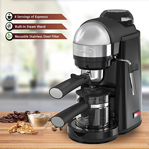 GA-135BK Espresso And Cappuccino Maker, 4 Servings, Black - Image 2