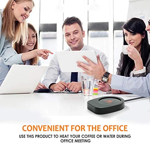 Coffee Mug Warmer - Desktop Beverage Warmer - Electric Cup Warmer Tea Water Cocoa Milk For Office Desk And Home Use 110V Best Gift For Coffee Lovers With Automatic Shut Off Function Black (Black) - Image 4