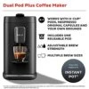 D, 2-in-1 Espresso, K-Cup Pod And Ground Coffee Maker, From The Makers Of Instant Pot With Removable 68oz Water Reservoir, Bold Setting, Brew 8, 10, And 12oz K-cup And 2, 4, And 6oz Espresso