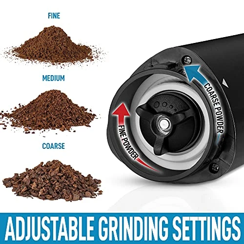 Manual Coffee Grinder With Foldable Handle - Triangular Coffee Grinder Manual With Adjustable Coarse Settings - Portable & Space-Saving Hand Coffee Grinder For Coffee Beans (Black) - Image 5