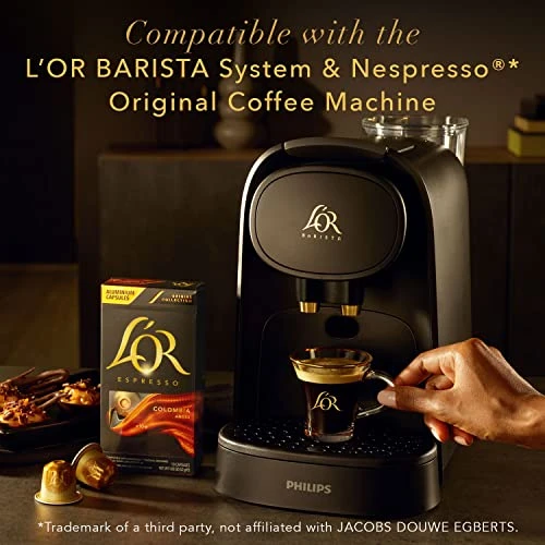 Espresso Capsules, 30 Count Caramel, Single-Serve Aluminum Coffee Capsules Compatible With The L'OR BARISTA System & Nespresso Original Machines - Image 2