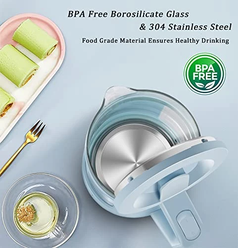 Ezin Electric Kettle With Keep Warm Function, BPA Free Window-Glass Double Wall Design Electric Tea Kettle, 1.5L Bicolor LEDHot Water Kettle With Auto Shut-Off And Boil Dry Protection For Coffee, Tea - Image 2