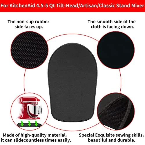 Sliding Mat For Kitchenaid Mixer With White Cord Organizer & Holder, Mixer Mover Slider Pad For Kitchenaid 4.5-5 Qt Tilt-Head Stand Mixer, Kitchen Appliance Slider Mat, Kitchen Aid Mixer Accessories - Image 4