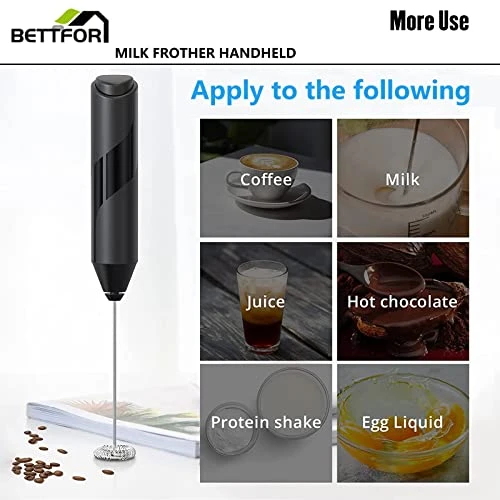 Electric Milk Frother Handheld With Stand Battery Powered Coffee Whisk Frother, Drink Mixer Handheld For Coffee, Frappe, Latte, Matcha, Hot Chocolate - Image 4