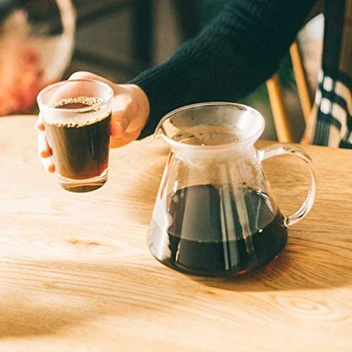 Hario "Simply Glass V60 Pour Over Set With Glass Server, Scoop And Filters, Size 02, Clear - Image 5