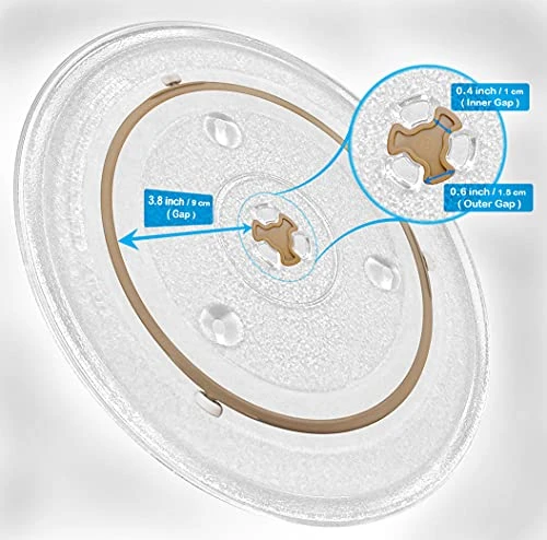 12.4β Microwave Oven Turntable Replacement Glass Plate | 31.5 Cm Microwave Glass Plate Replacement Part | 12.4 Inch Round Rotating Ring Dish Tray | 315 Mm Circular Glass Turn Table Top Kit. - Image 2