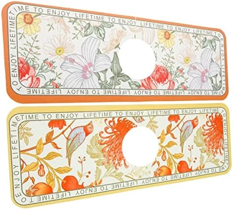 Zerodeko 8 Pcs Absorbent Pad Sink Draining Mat Microfiber Dish Mat Drainage Mat Sink Water Catcher Mat Non- Faucet Drip Catcher Faucet Absorbent Mats Diatom Mud Washable Splash Pad - Image 7