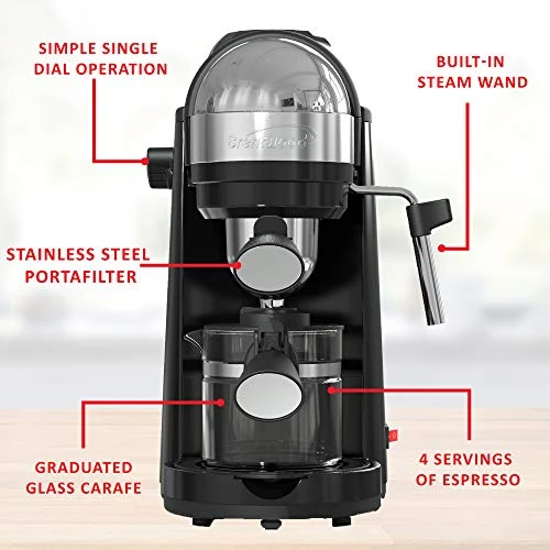 GA-135BK Espresso And Cappuccino Maker, 4 Servings, Black - Image 5