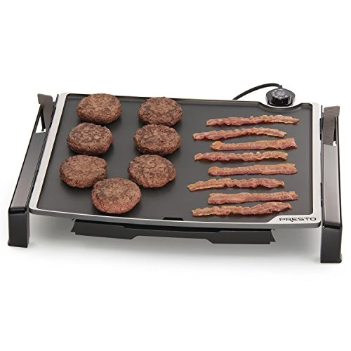 Presto 07073 Electric Tilt-N-fold Griddle, 19", Black & 06852 16-Inch Electric Skillet With Glass Cover - Image 3