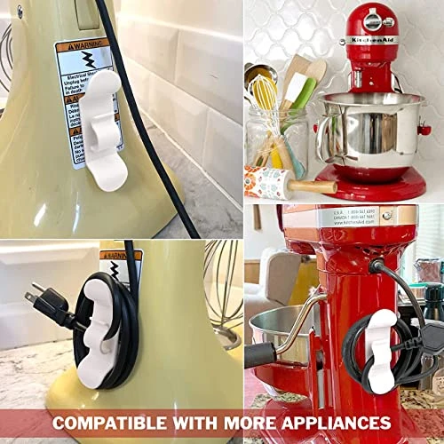 Cord Organizer For Appliances, Upgraded Kitchen Appliance Cord Winder Wrapper Cord Keeper Holder Stick Firmly On Mixer, Air Fryer, Coffee Maker, Blender, Pressure Cooker, Toaster - 6 Pack - Image 3