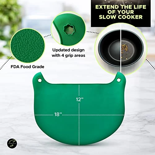 2 Pack Silicone Crock Pot Liner | Reusable Silicone Slow Cooker Divider Liner | Leakproof & Easy Clean Bags For Oval Or Round 6-8 Quarts Pot - Image 3