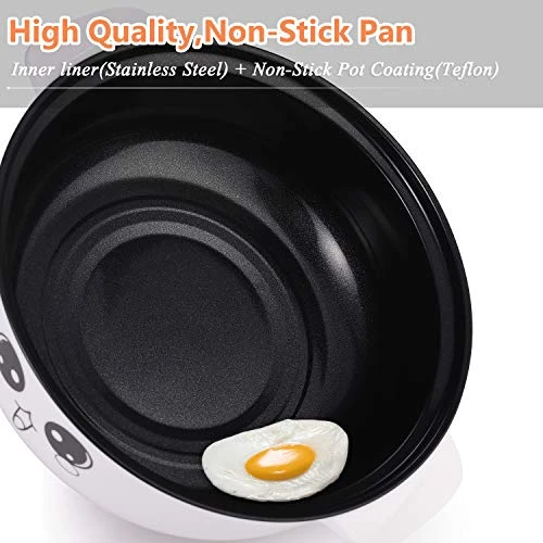 4-in-1 Multifunction Electric Cooker Skillet Wok Electric Hot Pot For Cook Rice Fried Noodles Stew Soup Steamed Fish Boiled Egg Small Non-stick With Lid (2.3L, Without Steamer) - Image 3