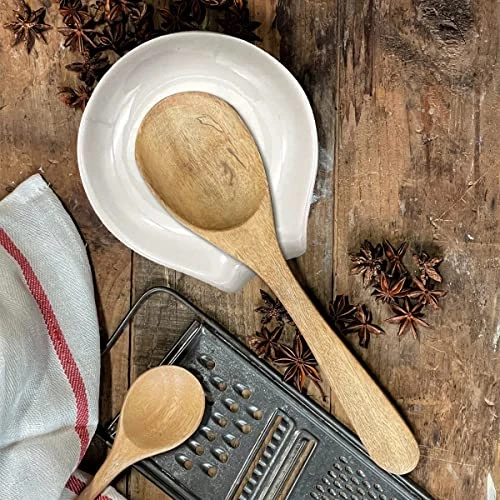 Funny White Ceramic Coffee Tea Spoon Rest, Everything Tastes Better With Dog Hair In It - Coffee Station Decor Coffee Holder Accessories Gift For Coffee Lovers Friends, 3.8x3.4x0.2 - Image 4