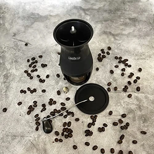 Manual Coffee Grinder, Large Capacity Ceramic Burr Grinder With Adjustable Grind Size, Black - Image 6
