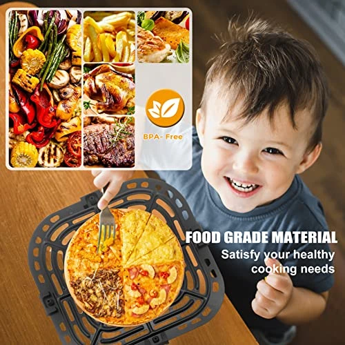 Original Air Fryer Grill Pan For Instant Pot Vortex Plus 6 In 1 6 QT Gourmia GAF685 GAF735 6 QT Air Fryer, Air Fryer Accessories Replacement Tray Rack Parts Grill Plate Crisper Plate, Dishwasher Safe - Image 2