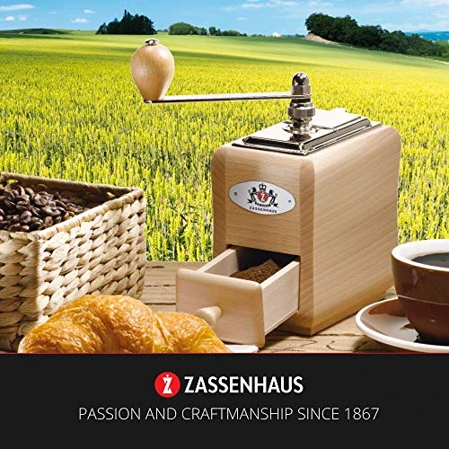 - 40098 Zassenhaus Santiago Coffee Mill Grinder Beech Wood, 5.5 X 3.5 X 7.8, Natural Varnish - Image 2