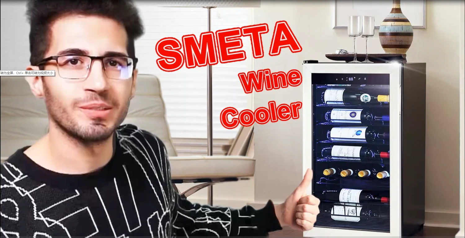 Wine Cooler Refrigerator 33 Bottles Large Wine Storage, 19 Inch Wine Fridge Freestanding Wine And Beer Fridge Cellar With Double-layer And Quiet Compressor, Black And Stainless Steel - Image 6